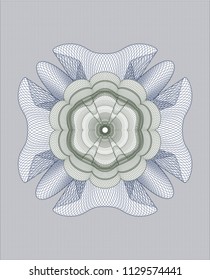 Blue and green abstract rosette