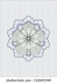 Blue and green abstract rosette