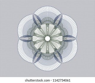 Blue and green abstract rosette