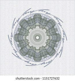 Blue and green abstract rosette