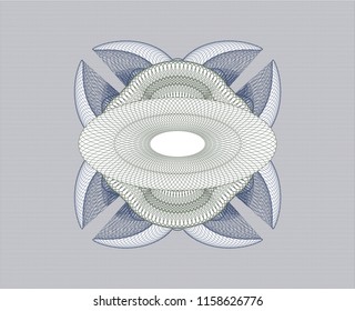 Blue and green abstract rosette