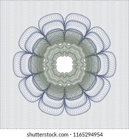 Blue and green abstract rosette