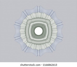 Blue and green abstract rosette