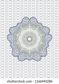 Blue and green abstract rosette