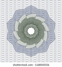 Blue and green abstract rosette