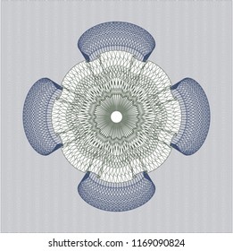 Blue and green abstract rosette