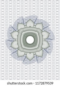 Blue and green abstract rosette