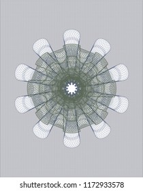 Blue and green abstract rosette