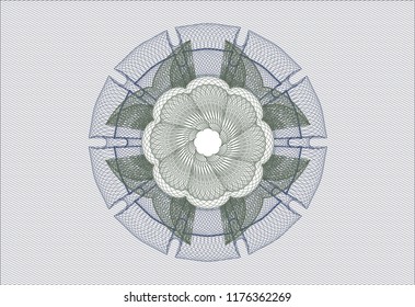 Blue and green abstract rosette