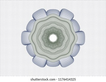 Blue and green abstract rosette