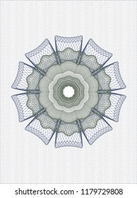 Blue and green abstract rosette