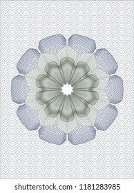 Blue and green abstract rosette