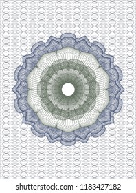 Blue and green abstract rosette