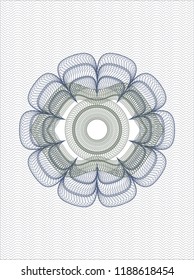 Blue and green abstract rosette