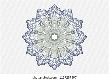 Blue and green abstract rosette
