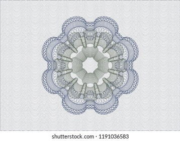 Blue and green abstract rosette