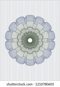 Blue and green abstract rosette