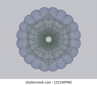 Blue and green abstract rosette