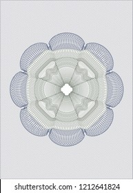 Blue and green abstract rosette