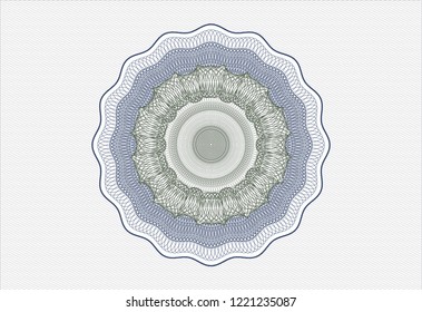 Blue and green abstract rosette