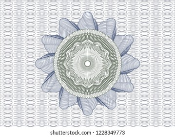 Blue and green abstract rosette