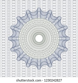 Blue and green abstract rosette