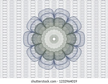 Blue and green abstract rosette