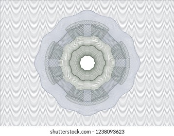 Blue and green abstract rosette