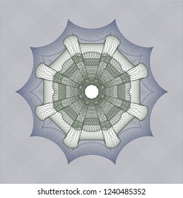 Blue and green abstract rosette