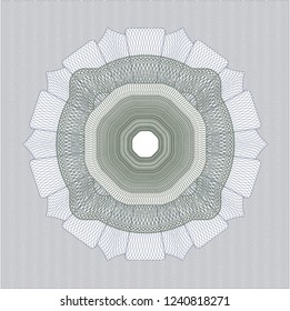 Blue and green abstract rosette