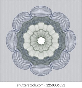 Blue and green abstract rosette