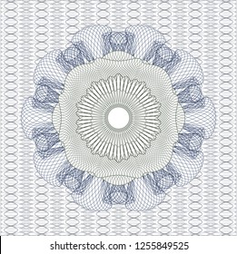 Blue and green abstract rosette