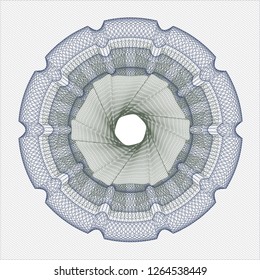 Blue and green abstract rosette