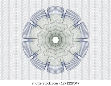 Blue and green abstract rosette