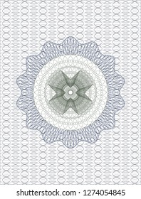 Blue and green abstract rosette