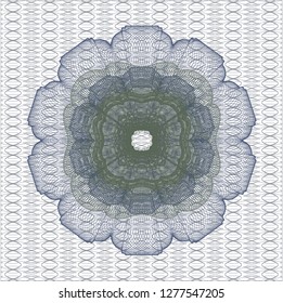 Blue and green abstract rosette