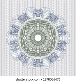 Blue and green abstract rosette
