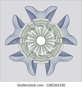 Blue and green abstract rosette