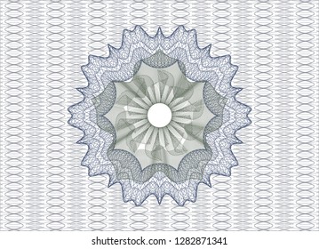 Blue and green abstract rosette