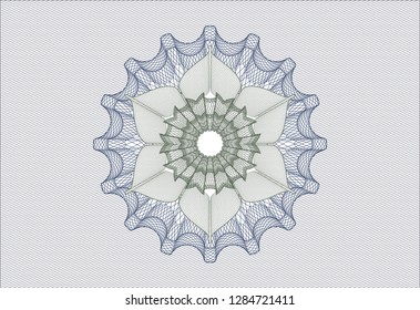 Blue and green abstract rosette