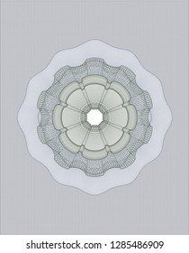 Blue and green abstract rosette