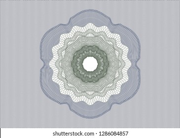 Blue and green abstract rosette