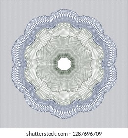 Blue and green abstract rosette