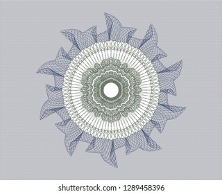 Blue and green abstract rosette