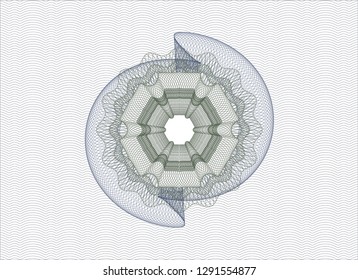 Blue and green abstract rosette