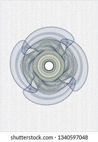 Blue and green abstract rosette
