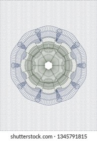 Blue and green abstract rosette