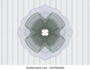 Blue and green abstract rosette