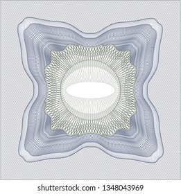 Blue and green abstract rosette