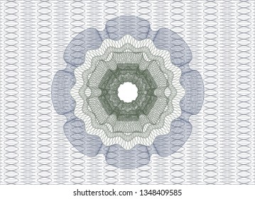 Blue and green abstract rosette